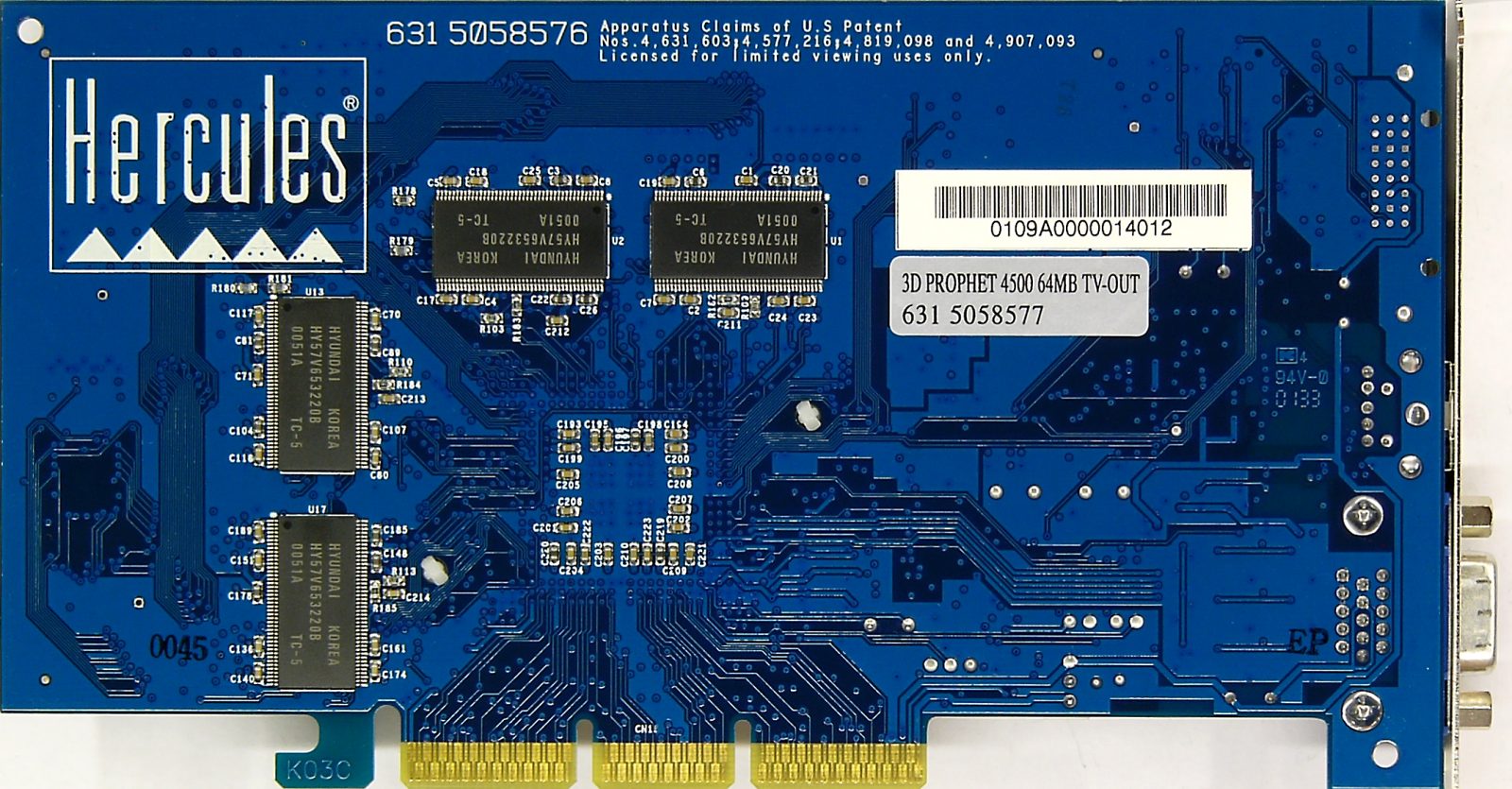 (512) Hercules 3D PROPHET 4500XT 64MB TV-OUT
