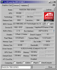 Sapphire GPUZ
