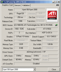 ATi Xpert 99 GPUZ