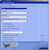 Game and 3D Settings