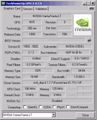 Vanta-16 GPUZ