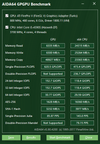 AIDA64 GPGPU benchmark